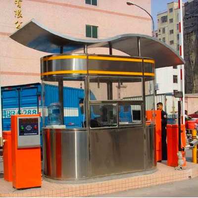 小區(qū)安全與停車管理新篇章 豪華不銹鋼保安治安崗亭與智能交通收費設備